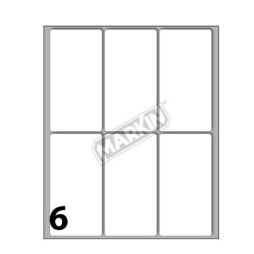 Etichette bianche permanenti Markin Copiatabu 73x37 mm - conf. 10 blister da 10 ff A4 - X11048