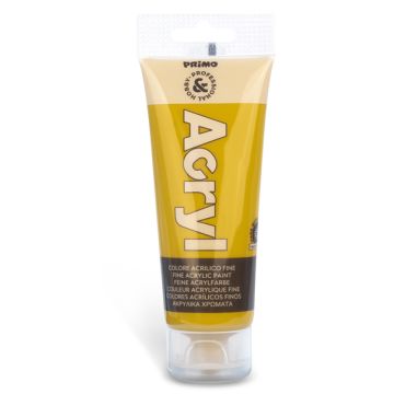 Colore acrilico Primo in bottiglia PET con tappo dosatore 75 ml giallo ocra - 420TA75270