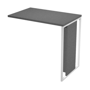 Allungo 80x50xH.74,4 cm destro/sinistro gamba metallo bianca Blade Artexport piano antracite - 471-T-AN