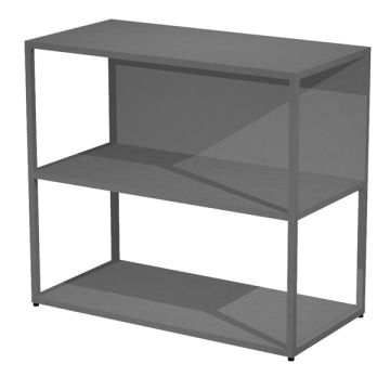 Libreria a giorno bassa 90x44xH.80 cm struttura metallo antracite Artexport Blade ripiani antracite - 270-AF+RP4-T