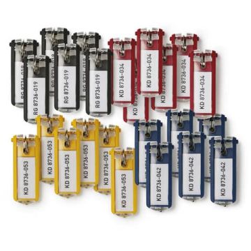 Portachiavi Durable Key Clip conf. 24 pz colori assortiti 1949-27