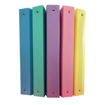 Raccoglitore in PPL Euro-Cart linea pastello 27x32 cm 4 anelli Ø 30 mm assortiti - YCA04-30PP1