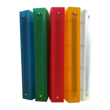 Raccoglitore in PPL Euro-Cart linea traslucido 27x32 cm 4 anelli Ø 30 mm assortiti - YCA04-30PP2