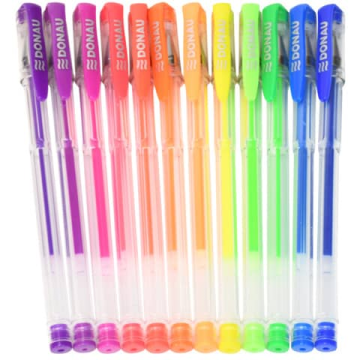 Set 12 penne gel Donau colori neon assortiti 322262