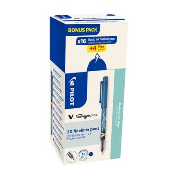 Fineliner Pilot V SIGN PEN Green Pack 20 pezzi 2 mm blu - 000042