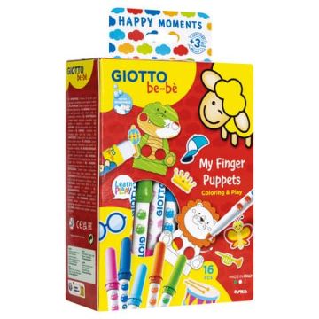 Gioco creativo Giotto Bebe' Happy Moments 28 x 16,5 x 7,5 cm My Finger Puppets F478500