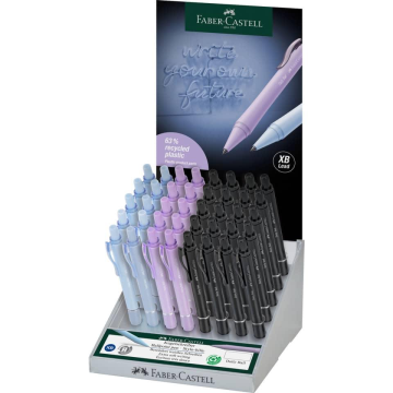 Penna a sfera Faber-Castell Daily Ball XB inchiostro blu - colore fusto assortito - conf. 40 pezzi - 140691