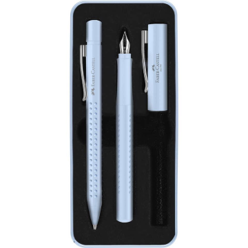 Set stilografica e sfera Faber-Castell Grip 2010 colore blu cielo 201524