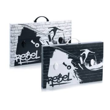Valigetta in PPL Favorit con stampa Favorit Black&White soggetti assortiti 56,5x36,5x5,5 cm - 100501076