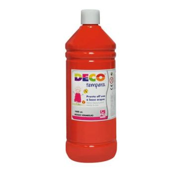 Tempera CWR Deco in flacone da 1000 ml rosso vermiglione 08808/06