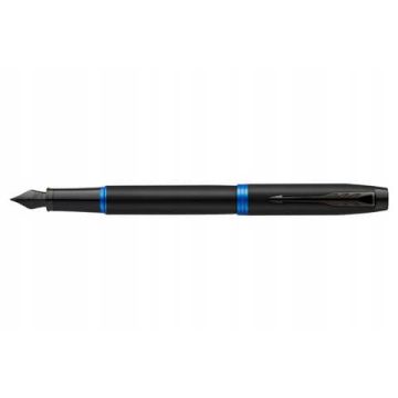 Penna stilografica Parker IM Vibrant Ring punta F inchiostro blu Parker Marine Blue - 2172858