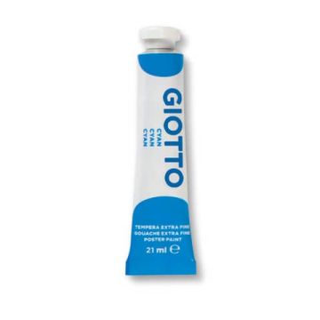 Tempera Giotto Extra ultrafine in tubetto 21 ml ciano F35501500
