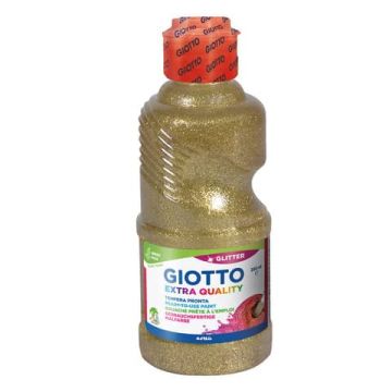 Tempera pronta Giotto glitter in flacone 250 ml oro glitterato F53120100