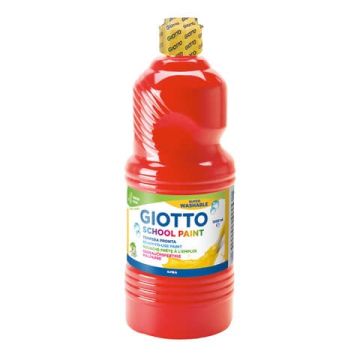 Tempera pronta Giotto School Paint in flacone 1 L rosso scarlatto F535508