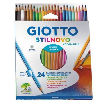 Matite acquerellabili Giotto Stilnovo in conf. da 24 colori assortiti F255800