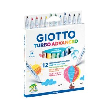Pennarelli Giotto Turbo Advanced in conf. 12 colori assortiti F426000