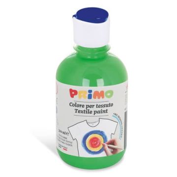 Colore per tessuto in bottiglia Primo con tappo dosatore 300 ml verde brillante - 411TX300610