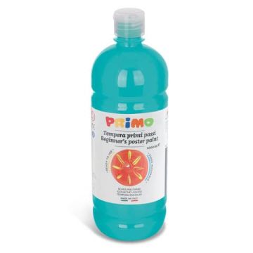Tempera brillante in bottiglia in PET Primo Primi Passi 1000 ml turchese 204BR1000560