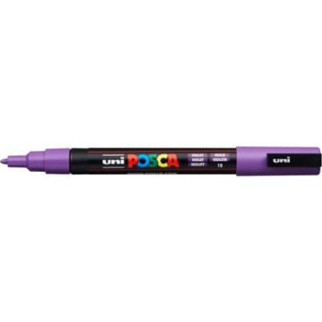 Marcatore a tempera Posca Uni-Ball punta tonda 0,9-1,3 mm viola PC3MVI