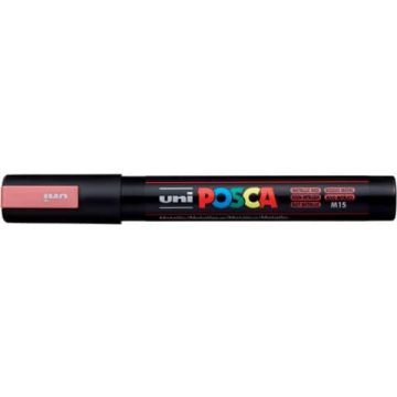Marcatore a tempera Posca Uni-Ball punta tonda 1,8-2,5 mm rosso metal PC5M ROSSO METAL