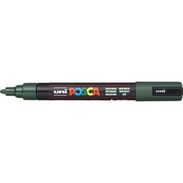 Marcatore a tempera Posca Uni-Ball punta tonda 1,8-2,5 mm verde inglese PC5M VERDE INGLESE
