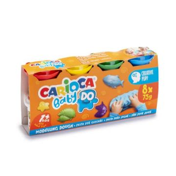 Pasta modellabile colorata Carioca Baby Do 75 g - conf. da 8 pezzi 43180