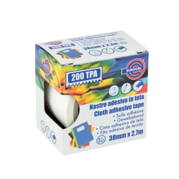 Nastro adesivo telato Eurocel formato 38x2,7 mt- colore bianco 16014314