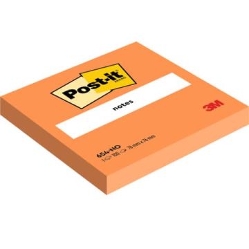 Post-it 3M formato 76x76 mm in confezione da 6 blocchetti arancio acceso - 654-NO