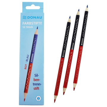 Matita colorata per sillabe Donau rosso/blu anima sottile 330398