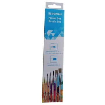 Set di pennelli scolastici Donau conf. 6 pz naturale 330227
