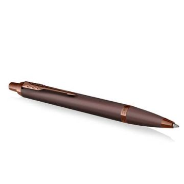 Penna a sfera a scatto monocromatica Parker punta media blu finitura bordeaux 2190514