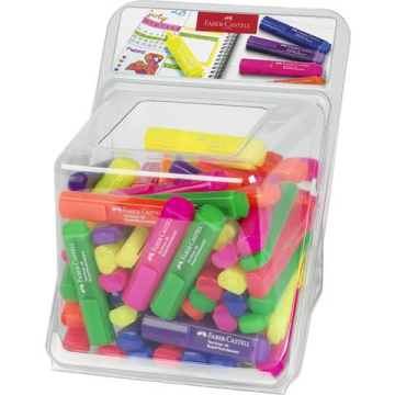 Display Faber-Castell a cubo eidenziatori Textliner - 46 pezzi - colori assortiti - 254653