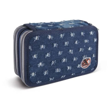 Display astuccio Nikoffice a 3 zip - 12 pezzi - colori jeans e mimetic 32NIK209
