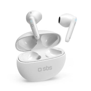 Auricolari TWS SBS Pure Drops semi in ear - controlli touch - ENC - case da 380 mAh - bianco SBS bianco 1 -