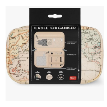 Legami - Organiser per Cavi -Custodia da Viaggio per Fili e Cavi Telefono PC, Caricabatteria, Power Bank, Borsa Piccola Portatile, 23,8 x 14 x 4,7 cm