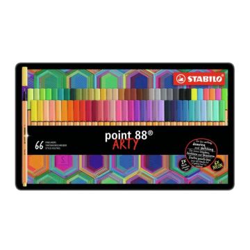 Fineliner Stabilo Point 88® 0,4 mm conf. 66 colori assortiti 88/66-031