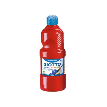 Tempera a base acrilica GIOTTO Acrylic Paint flacone 500 ml rosso 53370800