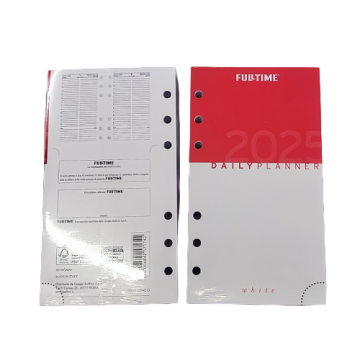 Ricambio  Giornaliero 2025 per Agenda/Organiser con anelli mis.15x21cm- Full Time
