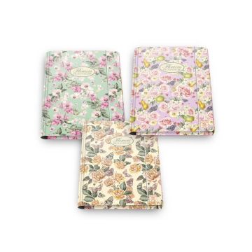 Cartella a 3 lembi PIGNA Nature Flowers con elastico assortiti 00547973L