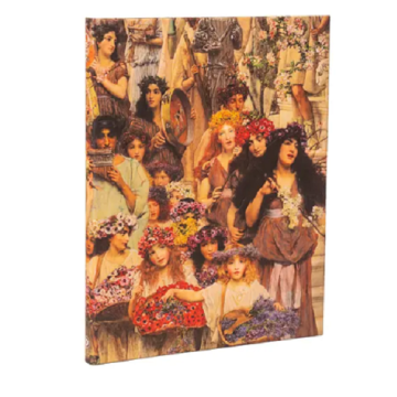 Taccuino 13x18cm, a righe,chiusura elastico,carta avorio,144pag - Lawrence alma.Tadema