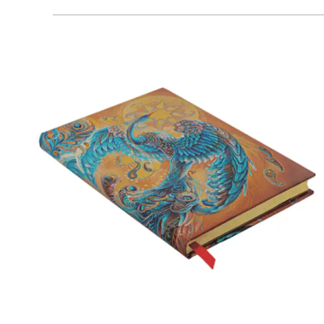 Paperblanks. Quaderno copertina rigida con elastico, a righe cm 12x17.L'ucello della felicita'