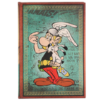Paperblanks. Quaderno copertina rigida con elastico, pag. bianche cm 12x17. Asterix