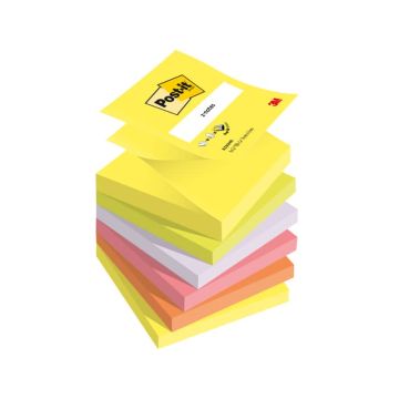 Foglietti colorati Post-it Ricarica Z-Notes Super Sticky neon assortiti cf. 6 blocchetti da 100 ff - R330-NR