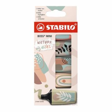 Evidenziatori Stabilo Boss Mini NatureVibes - conf. 5 colori assortiti 07/05-31-10