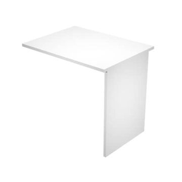 Allungo scrivania gamba pannello in melaminico in tinta 80x60xH.72 cm Presto bianco - ALL-PR-3
