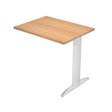 Allungo diretto con fianco metal a T 80x60xH.72 cm faggio Presto gamba verniciata effetto cromato - ALL-PRM-6-AR