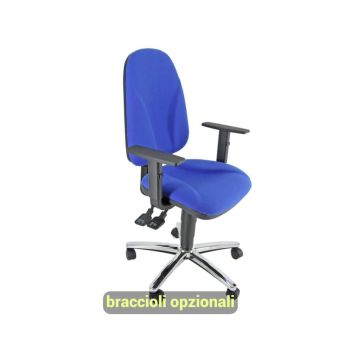 Sedia operativa girevole Unisit Team TMSYC Eco smart - schiuma sagomata - rivestimento fili di luce blu TMSYC/F11