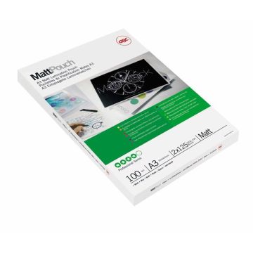 Pouches A3 per plastificatrici GBC 125 micron per lato opaca 3747235 (conf.100)