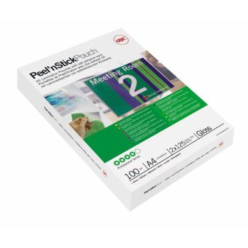 Scatola 25 pouches 2x75mic 303x426mm A3 Peel'n Stick GBC