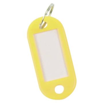 Targhetta portachiavi Q-Connect standard in plastica 5x2,2 cm giallo/arancio Confezione da 10 pezzi - KF10873
